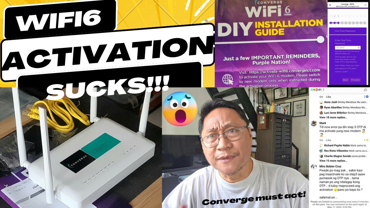 TECH-RANT: Converge WiFi6 Modem Activation SUCKS!!!