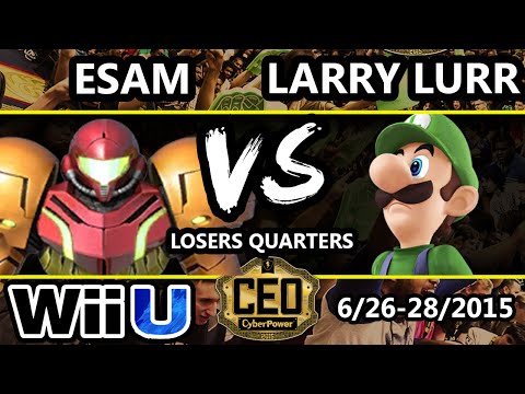 CEO 2015 - ESAM (Pikachu, Samus) Vs. Larry Lurr (Fox, Luigi) - Losers Quarters - Smash Wii U