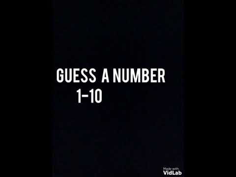 Guess A Number 1-10.   (Read Description)