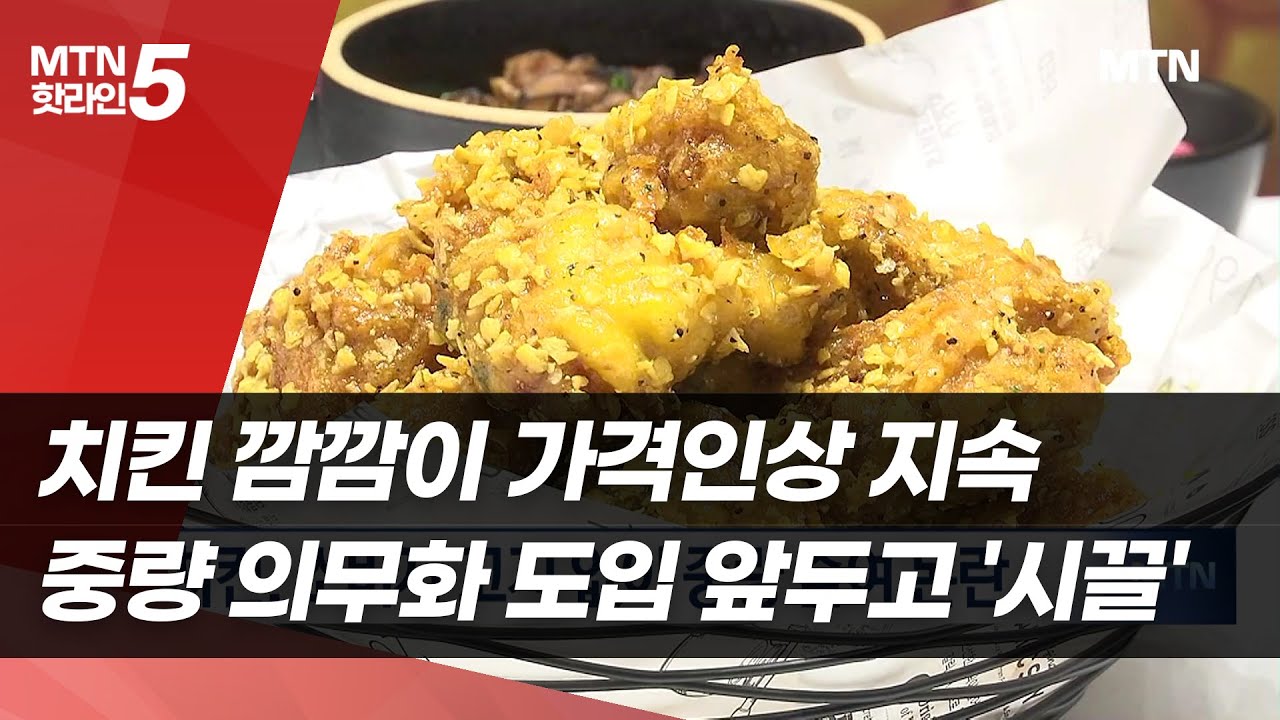 치킨 깜깜이 가격인상 지속…중량 의무화 도입 앞두고 '시끌' / 머니투데이방송 (뉴스)