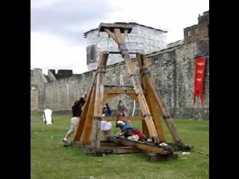 Launching the perrier at the Tower of London