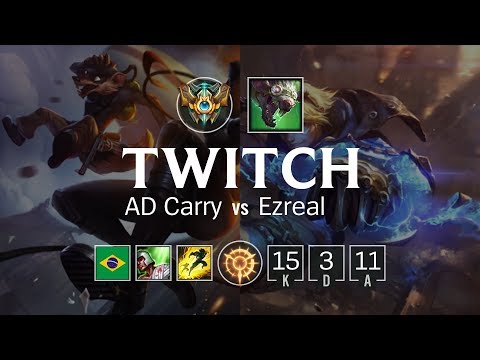 Twitch AD Carry vs Ezreal - BR Challenger Patch 8.7