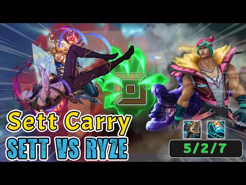 Rinsing this Ryze in this Sett Ryze top lane matchup