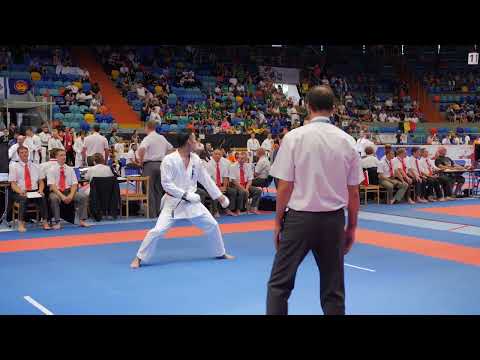 SKIF World Championship 2019 HK (CZ) - R3 kumite men +75 kg T.Hiramatsu (JAP) x P.Carlsen (DEN) 1:0