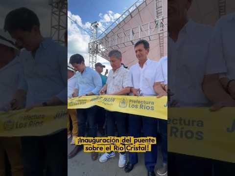Prefectura de Los Ríos entrega puente de 70 metros sobre el río Cristal en Montalvo