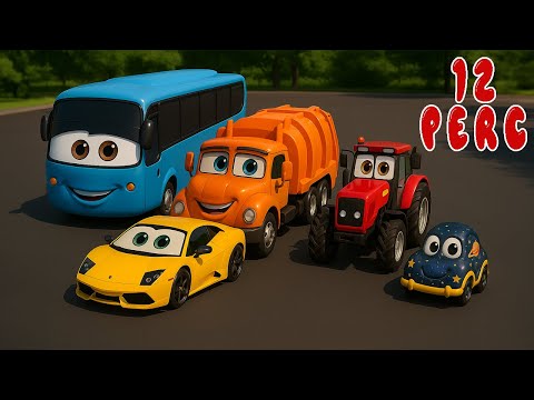 Járműves gyerekdalok 🚗🚌🏎️ | 12 perces válogatás