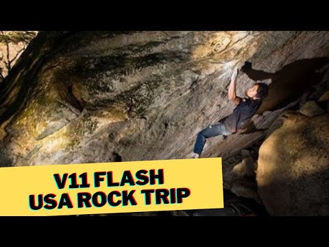 💣 Tomoa Narasaki OUTDOOR ROCK CLIMBING - [V11 FLASH]