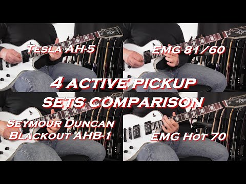 Tesla AH-5 active vs EMG 81/60 vs EMG Hot 70 vs Seymour Duncan Blackout AHB-1