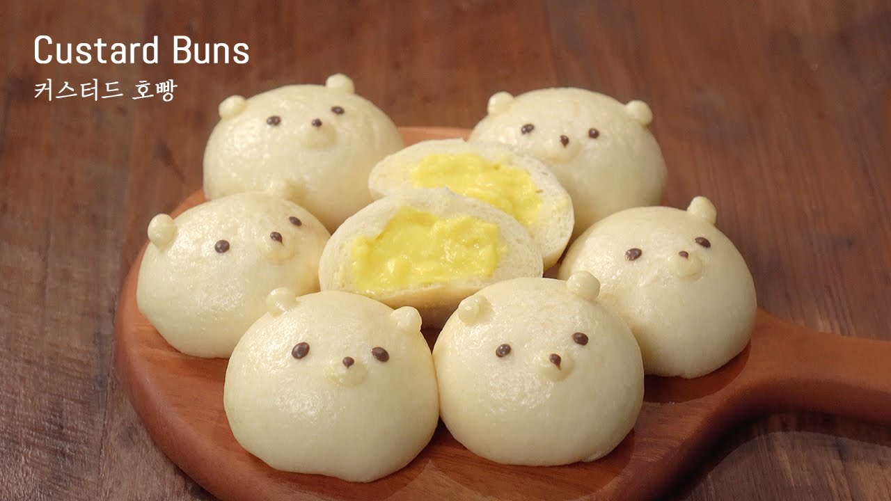 Steamed Custard Buns by 매일맛나 delicious day — recipe photo