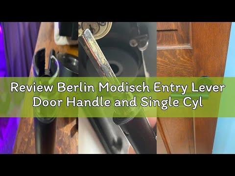 Review Berlin Modisch Entry Lever Door Handle and Single Cylinder Deadbolt Lock and Key Sleek Round