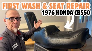 Reviving a Forgotten 1976 CB550 Chopper – New Wheel, First Bath & Seat Repair!