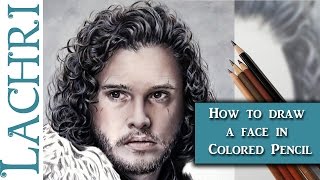 Tips for drawing a face in Colored Pencil - Lachri
