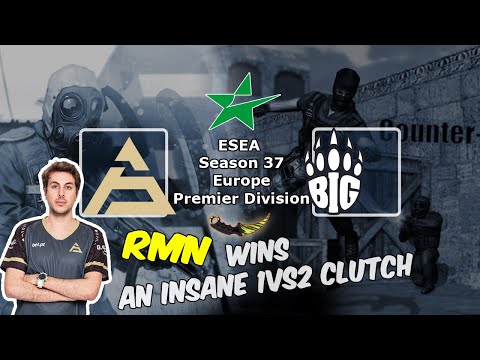 Rmn выигрывает безумный 1vs2 клатч, SAW vs BIG, ESEA Premier Season 37 Europe