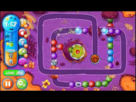 Marble Woka Woka Level 206 - NO BOOSTERS 🐢 | SKILLGAMING ✔️