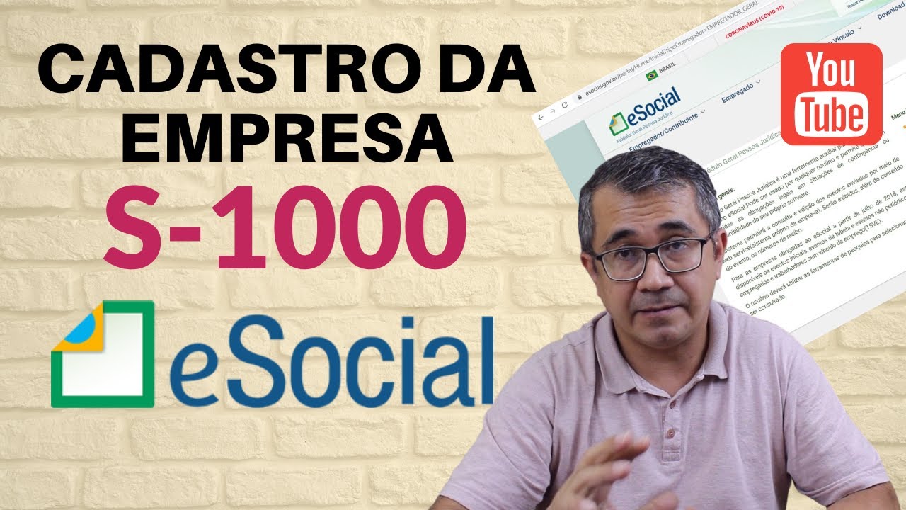 Cadastro da Empresa no eSocial - S1000 na prática direto no Portal