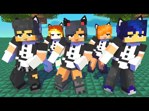 SIMPLE DIMPLE SHUFFLE POI POI APHAMU MAID CREW EIN,AARON,KIM - MINECRAFT ANIMATION #shorts