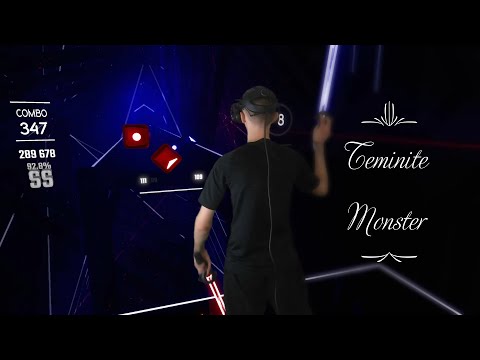Beat Saber // Monster - Teminite,Chime,PsoGnar  (Expert+)  S rank // Mixed Reality