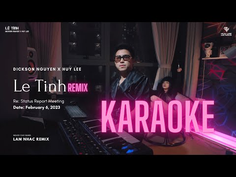 Lệ Tình Remix Karaoke ( Tone Nam ) | Dickson x Huy Lee