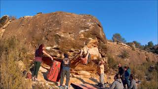 Video thumbnail of L'Esclafit, 7c. Alcañiz