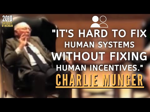 Charlie Munger: How Incentives Shape Behaviour? | University of Michigan 2010【C:C.M Ep.193】