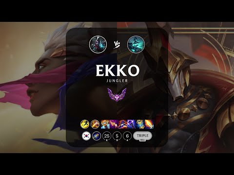 Ekko Jungle vs Hecarim - KR Master Patch 13.12