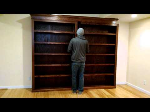 Sliding bookcase/hidden door