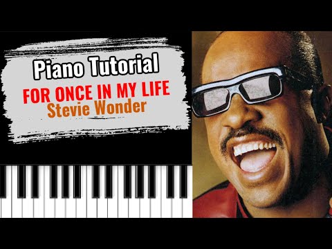 🎹 FOR ONCE IN MY LIFE by Stevie Wonder (easy piano tutorial lesson)