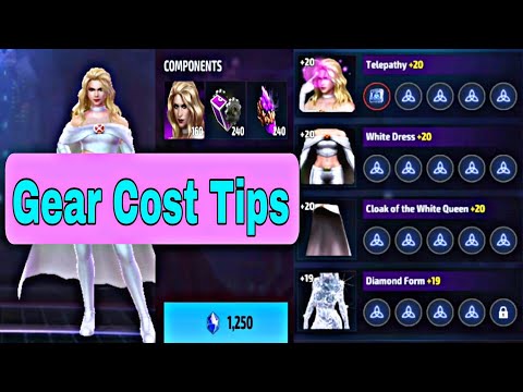 Gear 15 To 20 Use Biometric Or Mega T2 Ticket? Mystique Emma Frost Gear Tips - Marvel Future Fight