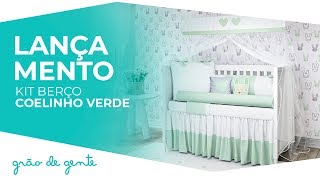 Kit Berço Coelhinho Verde - Grão de Gente