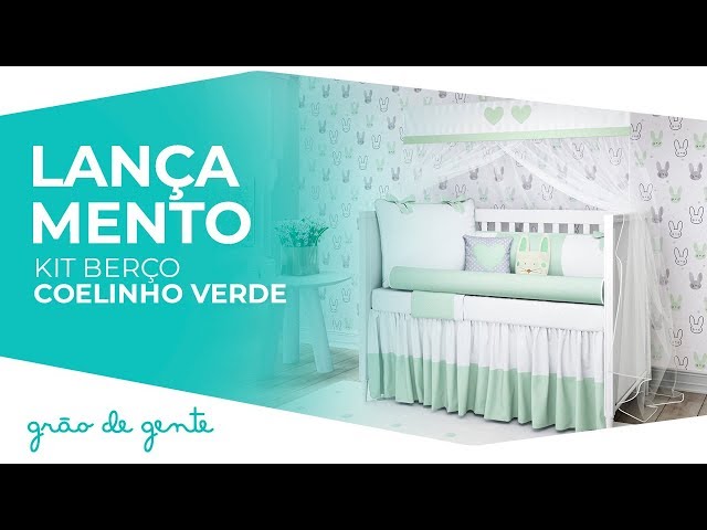 Kit Berço Coelhinho Verde - Grão de Gente