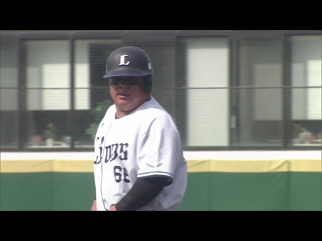 【ファーム】好機に応えた!! ライオンズ・渡部健人 レフト前ヒットと相手エラーで1点先取!!  2025年9月28日 埼玉西武ライオンズ 対 横浜DeNAベイスターズ