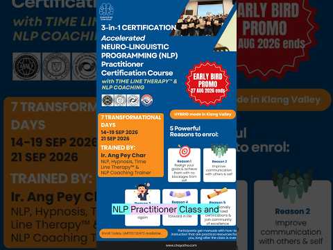 Join us for the 3-in-1 Accelerated NLP Practitioner Certification Course - YouTube