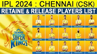 IPL 2024 | Chennai Super Kings Retained And Released Players List | CSK Final Retain & Release List