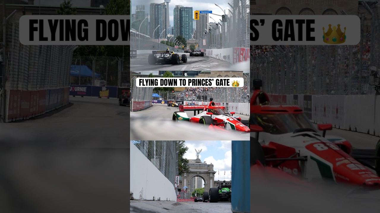 Flying down to Princes' Gate 👑 #INDYCAR #Racing #Toronto