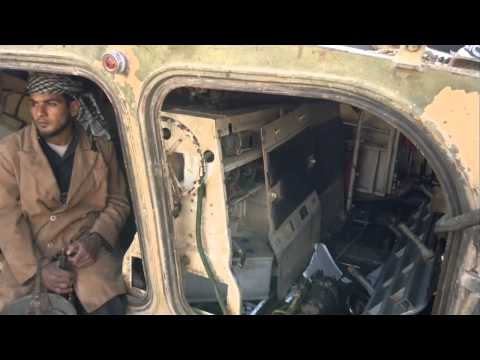 اغتنام عربة بي أم بي من قبل لواء رمضان باشا شلاش بعد السيطرة على حاجز عسكري في بلدة معدان في ريف الرقة