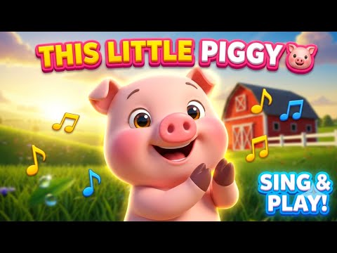 This Little Piggy 🐷 | Fun Nursery Rhyme Song | 3D Cartoon Kids Song | True Tiny Beats
