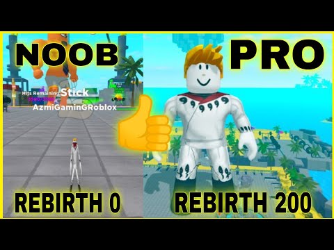 Noob To Pro | I Reached 1B Strength!! Reached 200 Rebirth In Weight Lifting Simulator