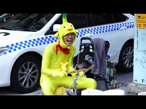 Teletubby Street Performer in Central Sydney
