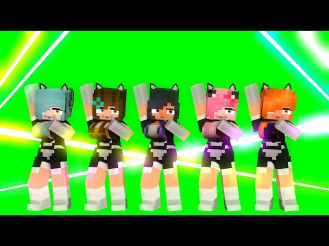 APHMAU CREW PRETTY MAID KAWAII CHAN, MACnCHEESEP1Z, KATELYN & LUCINDA - MINECRAFT ANIMATION #shorts