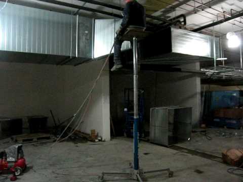 Miikz testar pneumatiskt kanal lyft på jobbet