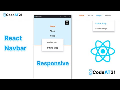 React Navbar Dropdown Menu Responsive | How to create  React Navbar Menu