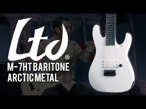 ESP LTD M-7HT Baritone Arctic Metal Demo