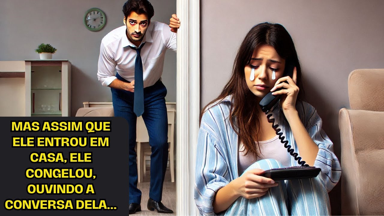 MAS ASSIM QUE ELE ENTROU EM CASA, ELE CONGELOU, OUVINDO A CONVERSA DELA...
