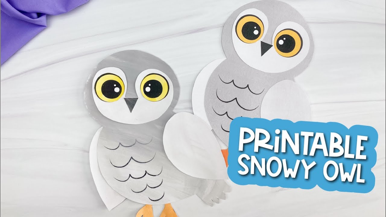 Printable Snowy Owl Craft For Kids