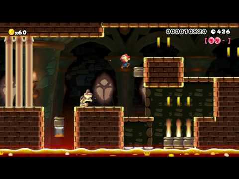 WORLD 2-8　～こんがりやける バーナーの城～ by シュン (Miiverse Version) - SUPER MARIO MAKER - NO COMMENTARY