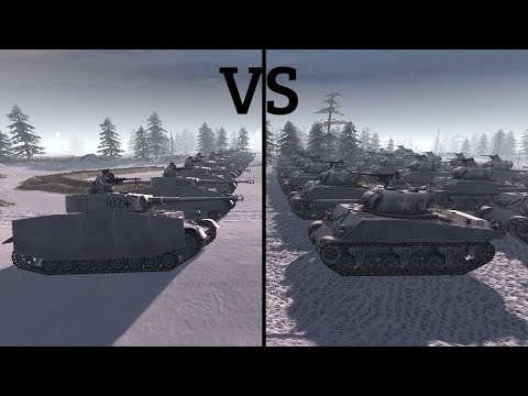10 Panzer IV H's VS 30 M4A3 Shermans!