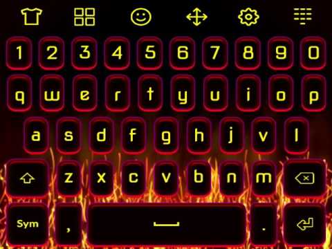 Neon Fire Animated Keyboard Video