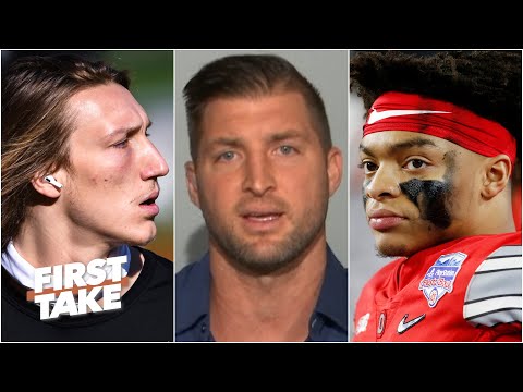 蒂姆-泰波談特雷沃-勞倫斯缺席後賈斯汀-菲爾茲的海斯曼機會如何改變｜第一時間報道 (Tim Tebow on how Justin Fields' Heisman chances change with Trevor Lawrence's absence | First Take)