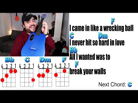 WRECKING BALL - Miley Cyrus (Ukulele Cover & Play Along)