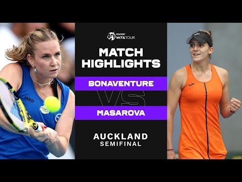 Ysaline Bonaventure vs. Rebeka Masarova | 2023 Auckland Semifinal | WTA Match Highlights